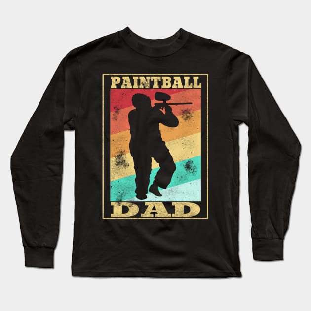 Paintball DAD Airsoft Softgun Airgun Mask Gift Long Sleeve T-Shirt by DHdesignerPublic